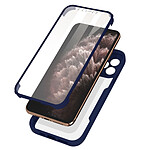 Avizar Coque pour iPhone 11 Pro Max Dos Plexiglas Avant Polymère Coins Renforcés Contour Bleu Nuit