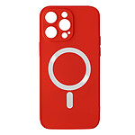 Avizar Coque pour iPhone 14 Pro Max Compatible Magsafe Protection Semi Rigide Soft-Touch  rouge