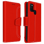 Avizar Housse Galaxy M21 / M31 / M30s Étui Folio Portefeuille Fonction Support rouge