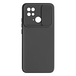 Avizar Coque pour Xiaomi Redmi 10C Silicone Souple Cache Caméra Coulissant  noir