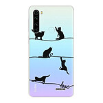 Evetane Coque Xiaomi Redmi Note 8 T 360 intégrale transparente Motif Chat Lignes Tendance