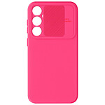 Avizar Coque pour Samsung Galaxy S23 FE Silicone Cache Caméra Coulissant Fuchsia