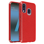 Avizar Coque pour Samsung Galaxy A40 Paillette Amovible Silicone Semi-rigide rouge