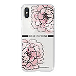 LaCoqueFrançaise Coque iPhone Xs Max silicone transparente Motif Rose Pivoine ultra resistant