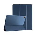 Evetane Étui Smart Cover iPad Pro 129 pouces (2021/2022) Bleu à Rabat avec Support