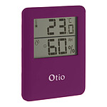 Thermomètre hygromètre magnétique violet - écran LCD - Otio