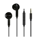 Muvit Écouteurs Jack 3.5mm avec Microphone et Bouton Contrôle de Volume Noir