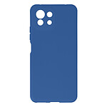 Avizar Coque Xiaomi Mi 11 Lite et 11 Lite 5G NE Silicone Finition Soft Touch Fine bleu
