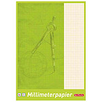 HERLITZ cahier papier millimétrique, format A4, 80 g/m2, 25 feuilles