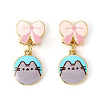 Pusheen - Boucles d'oreilles Drop Pink Bows