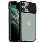 Avizar Coque iPhone 11 Pro Protection bi-matière Antichocs Cache caméra coulissant Noir