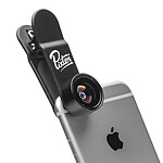 Pixter Objectif Fisheye Smartphones/Tablettes Angle 180° Clip de fixation Noir