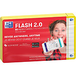 OXFORD Pack 80 Fiches 'Flash 2.0', 75 x 125 mm, ligné, jaune