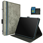 Avizar Étui pour Tablette 10 pouces Universel Simili cuir Design marbre Support vidéo  gris