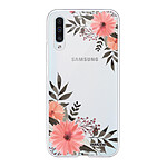 Evetane Coque Samsung Galaxy A50 360 intégrale transparente Motif Fleurs roses Tendance