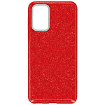 Avizar Coque pour Samsung A52 / A52s Paillette Amovible Silicone Semi-rigide rouge