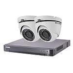 Hikvision - Kit video surveillance Turbo HD 2 caméras dôme