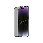 Tiger Verre Trempé pour iPhone 15 Pro Max Recyclé Confidentiel Ultra-résistant Noir transparent