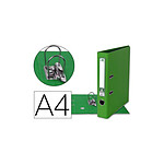 LIDERPAPEL Classeur levier a4 documenta carton rembordé 1,9mm dos 52mm rado métallique coloris vert