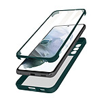 Avizar Coque Samsung Galaxy S21 Dos Plexiglas Avant Polymère Antichoc Contour vert