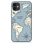 1001 Coques Coque silicone gel Apple iPhone 11 motif Map vintage