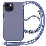 Avizar Coque Cordon pour iPhone 14 Semi-rigide Lanière Tour du Cou 80cm  violet