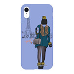 LaCoqueFrançaise Coque iPhone Xr Silicone Liquide Douce lilas Working girl