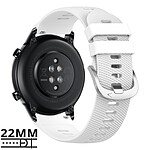 Avizar Bracelet pour Honor Magic Watch 2 46mm Silicone Texturé Blanc