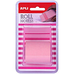 APLI Notes repositionnables apli rouleau distributeur 5cmx8m coloris rose