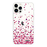 Evetane Coque iPhone 12/12 Pro silicone transparente Motif Confettis De Coeur ultra resistant