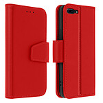 Avizar Housse iPhone 7 Plus / 8 Plus Cuir Porte-carte Fonction Support Premium rouge