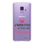 Evetane Coque Samsung Galaxy S9 360 intégrale transparente Motif Je suis une princesse Tendance