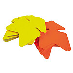 AGIPA Paquet de 25 étiquettes point de vente carton fluo jaune/orange flèche 16x24 cm