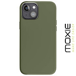Moxie Coque pour iPhone 15 Plus Semi-rigide Intérieur Microfibre Kaki
