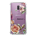 LaCoqueFrançaise Coque Samsung Galaxy S9 Plus anti-choc souple angles renforcés transparente Motif Amour en fleurs