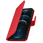 Avizar Étui pour Apple iPhone 12 Pro Max Clapet Portefeuille Support Vidéo  Rouge