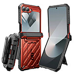 Supcase Coque Intégrale pour Samsung Galaxy Z Flip 6 Antichoc Béquille Support Rouge