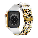Avizar Bracelet pour Apple Watch 41 / 40 / 38 mm Silicone à Motif Léopard
