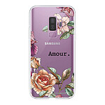 LaCoqueFrançaise Coque Samsung Galaxy S9 Plus 360 intégrale transparente Motif Amour en fleurs Tendance