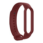 Avizar Bracelet Sport pour Xiaomi Mi Band 6 et 5 Silicone Premium Soft-touch Bordeaux
