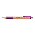 STABILO Stylo à bille rétractable Pointball pointe moyenne lilas x 10