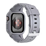 Avizar Bracelet pour Apple Watch 41mm / 40mm / 38mm Silicone avec Coque Antichoc Gris