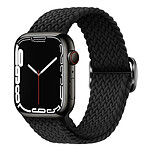 Avizar Bracelet pour Apple Watch 41mm et 40mm et 38 mm Nylon Tressé Ajustable par Boucle Métallique  noir