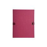 EXACOMPTA Chemise à sangle Dos extensible 12 cm Papier toilé 24 x 32 cm Bordeaux x 10