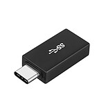 Avizar Adaptateur USB-A Femelle vers USB-C Mâle Ultra-compact Noir