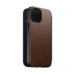 Nomad Étui Moderne By Pour iPhone 13 Mini Cuir Horween Porte cartes Marron Foncé