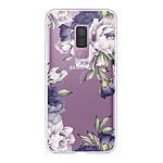 LaCoqueFrançaise Coque Samsung Galaxy S9 Plus 360 intégrale transparente Motif Pivoines Violettes Tendance