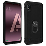 Avizar Coque Galaxy A10 Bi matière Rigide et Souple Bague Support Vidéo noir