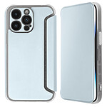 Avizar Etui pour iPhone 14 Pro Max Clapet Magnétique avec Porte Carte  bleu pâle