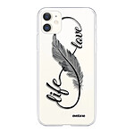 Evetane Coque iPhone 11 360 intégrale transparente Motif Love Life Tendance